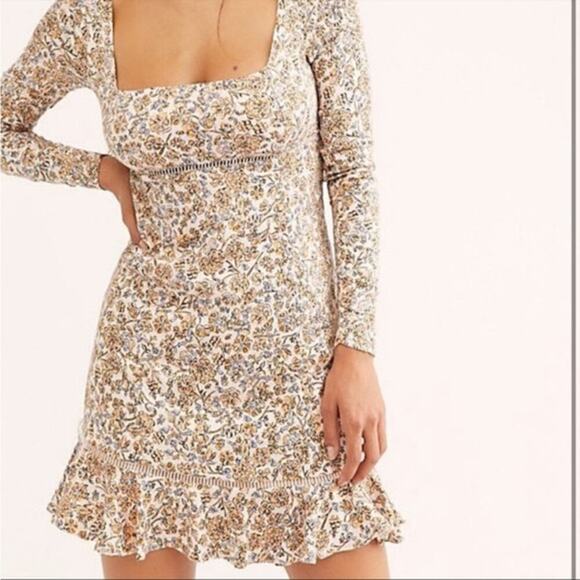 Free People Boheme mini dress in Ivory sz 4 - Picture 1 of 5